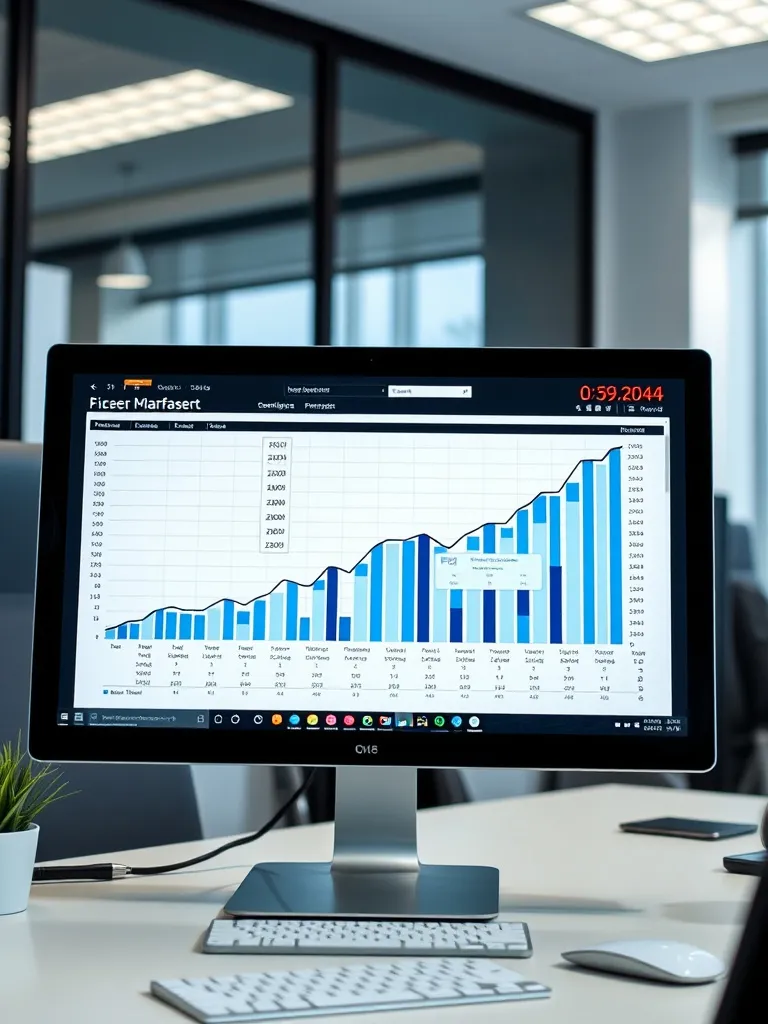 A professional financial spreadsheet on a computer screen wi