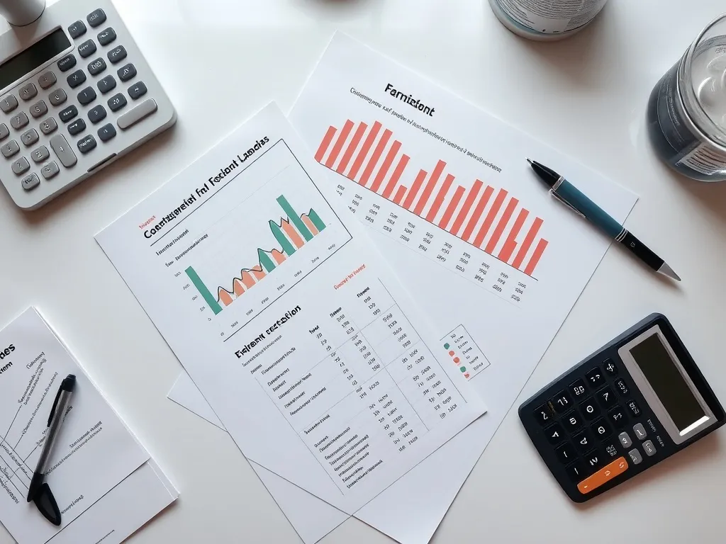 A professional laboratory-style document with charts and fin